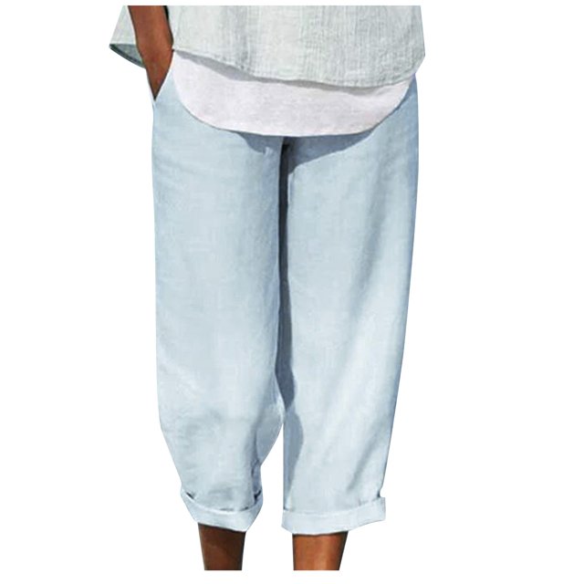 Birdeem Pantalon Grand Décontracté Mode Ample Couleur Unie Été pour Femmes