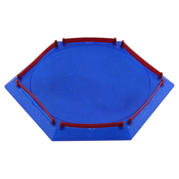 Guardoinrt Gyroscope Burst Jouets pour Enfants Arène Disque Garçons Beyblade Toupie en Plastique Stade Plaque de Combat Jouet Enfants Maison Accessoires Hexagone Bleu