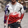 thumbnail image 2 of CEHVOM T-shirt à Manches Longues pour Homme, Coupe Ample, Col Rond, Impression 3d, Haut, Solde, 2 of 5