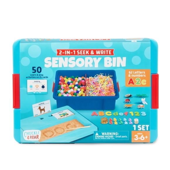 Chuckle & Roar 2-in-1 Seek & Write Sensory Bin for Ages 3+ by Buffalo Games