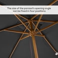 thumbnail image 4 of Outsunny Patio Umbrella, Sun Outdoor Umbrella with Bamboo Ribs for Garden, 4 of 10