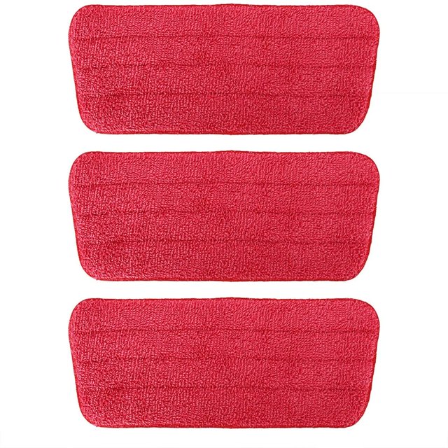 CUITING 3 Pcs Replacement Microfiber Pad for Universal Commercial 16.5 Inch Mop Head Flat Mop Head Wet & Dry Commercial Cleaning Refills Reusable Mop Refills Fit for Most Microfiber Flat