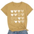 thumbnail image 1 of Meichang T-Shirts de la Saint-Valentin pour Femmes, T-Shirts Graphiques Cœur Mignon, Manches Courtes, Col Rond, Coupe Ample, Cadeaux de la Saint-Valentin, 1 of 3