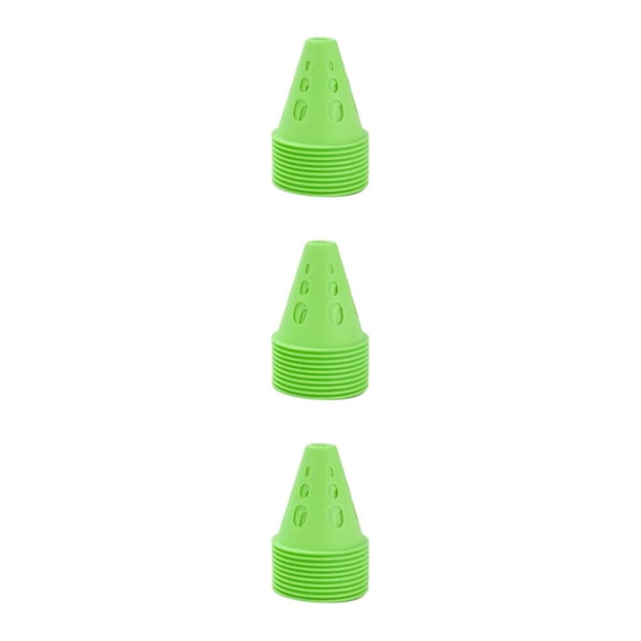 Thinsony 10pieces Roller Skating Pile Hollow Windproof For Quick Set Up And Easy Storage Portable Widely Used green 3Set