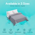 thumbnail image 3 of Sleepgram Supima 400 Thread Count Cotton Duvet Cover, Queen, Grey Stripe, 3 of 11