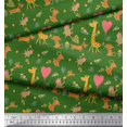 thumbnail image 2 of Soimoi Polyester Crepe Fabric Balloon,Floral & Cute Animals Cartoon Print Fabric by Yard 52 Inch Wide, 2 of 3