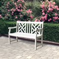 thumbnail image 1 of Vifah Bradley Outdoor Bench in White, 1 of 5