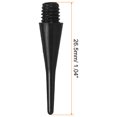 thumbnail image 2 of Uxcell Plastic Dart Tips 100 Pack 2BA Thread Soft Dart Tips Black, 2 of 7