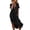 Black# summer dresses for women, variant on Oksale Summer Dresses for Women Casual Loose Curved Hem Linen Cotton Dress with Pockets Trendy Lapel V Neck Beachy Midi Dresses Dark Gray S