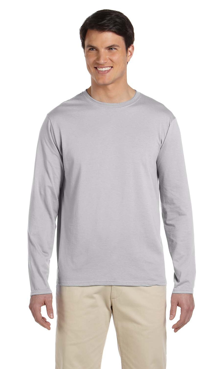 Gildan T-Shirt à Manches Longues 45 oz pour Adulte Softstyle - Gris SPORT - S