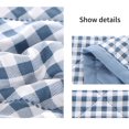 thumbnail image 3 of Refurbished Fridja Thin Microfiber Breathable Plaid Pattern Thin Bedding Comforter, Queen, Light Blue - Lightweight, 3 of 3
