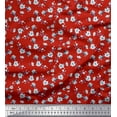 thumbnail image 1 of Soimoi polyester Crepe Fabric Leaves & Magnolia Floral Printed Fabric 1 Yard 42 Inch Wide, 1 of 5
