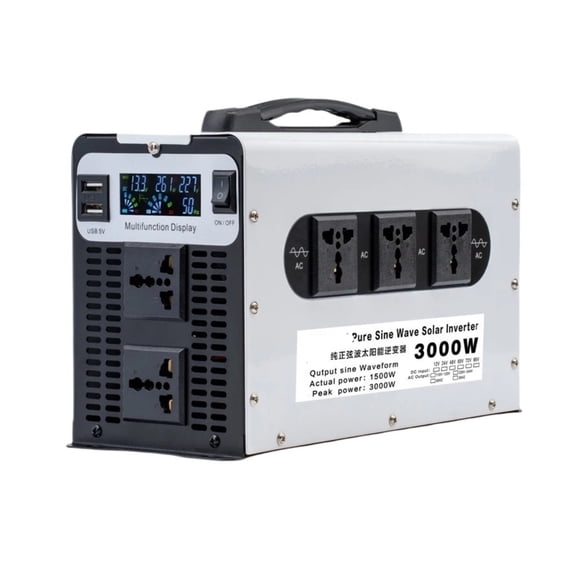 Pure Sine Wae Inerter 5000W/8000W/10000W/12000W Puissance 12-72 vers Climatiseur Inerteurs Solaires pour Voiture hors Réseau Portatif, Facile à Utiliser