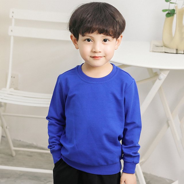 LSLJS Toddler Baby Boy Girl Fleece Pullover Sweatshirt Solid Color Crewneck Blouse Shirt Tops Warm Fall Winter Clothes