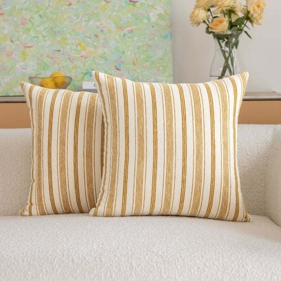 Boho Throw Pillow Cover 20x20 Digital Print Washed Linen Cushion Case Sofa Decor Modern Farmhouse Neutral Earth Tone