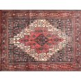 thumbnail image 1 of Ahgly Tapis d'Intérieur Rectangulaire Traditionnel Marron Rouge Médaillon, 5 Pieds x 8 Pieds, 1 of 6