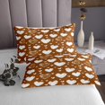 thumbnail image 3 of Erosebridal Brown Heart Coverlet Set Twin, Cartoon Heart Bedding Set, Teens 2-Piece, 3 of 5