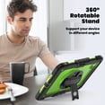 thumbnail image 4 of XYX For iPad Pro 11 inch Case 2024 (M4), 360 Rotating Shockproof Cover with Stand, Screen Protector, Shoulder Strap, Lime PC, 4 of 7