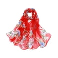 thumbnail image 4 of mmirethe Scarves Lightweight Portable With Elegant Floral Patterns For Versatile Styling Gifts red 5Set, 4 of 6