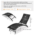 thumbnail image 4 of Costway 2 PCS Patio Folding Chaise Lounge Chair Recliner Adjustable Stackable Deck Black, 4 of 10