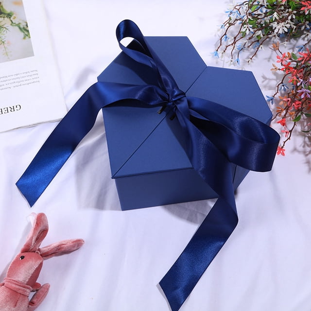 Boîte Cadeau de la Saint-Valentin avec Ruban à Double Porte en Forme de Cœur