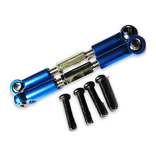 maskred Aluminum Alloy Front Rear Servo Link For 1/18 Hobbico Dromida Reliable And Durable Aluminum Alloy dark blue 1Set