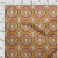 thumbnail image 3 of oneOone Georgette Viscose Dark Mustard Fabric Lion Face Craft Projects Decor Fabric Printed by The Yard 42 Inch Wide, 3 of 4