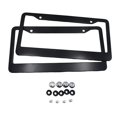 thumbnail image 3 of Miulika 2Pcs Black Stainless Steel Metal License Plate Frame Tag Cover Screw Caps US, 3 of 9