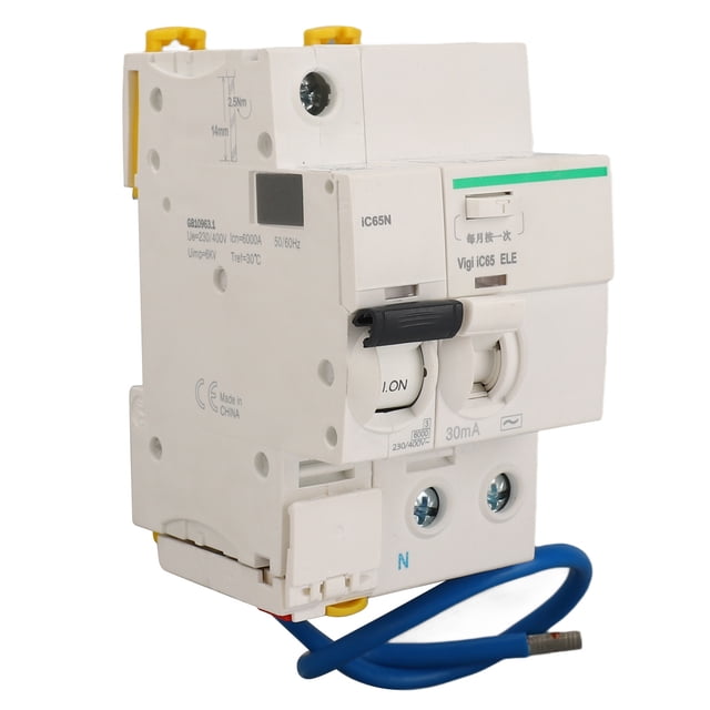 IC65N Circuit Breaker, AC230V 400V Safe Stable Interruption Short Circuit Protection 1P+N Air Switch For Industrial Places 10A
