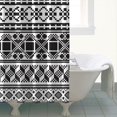 thumbnail image 3 of Mid Century Neutral Geometric Abstract (5) Shower Curtains Reusable Shower Liner,Simple Polyester Bathroom Curtain,bath curtain shower liners with plastic hook 72x72Inch, 3 of 4