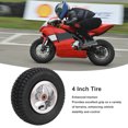 thumbnail image 3 of Tire Wheel Assembly, 4 inch Tyre Anti Aging Enhanced Grip Facilitated Stability Puncture Resistant Increased Control  for Mini Motorcycles, 3 of 7