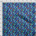 thumbnail image 4 of oneOone Tissu Jersey Coton Bleu Abstrait Rétro Floral Matériel de Robe Tissu Imprimé Tissu au Mètre 58 Pouces de Large, 4 of 4