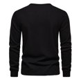 thumbnail image 5 of Yuyuzo Men Basic Tops Long Sleeve 1/4 Button Notch V Neck Cozy Fall Casual Shirts Blouse Solid Color, 5 of 5