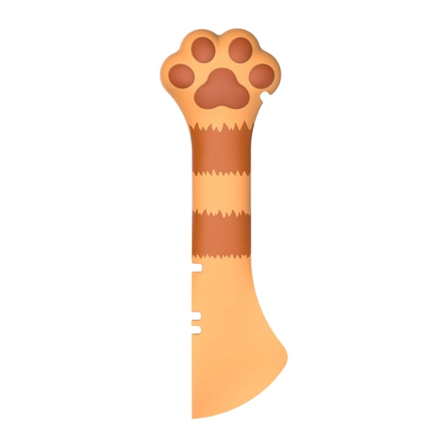Trayknick Pet Canned Spoon Adorable Lovely Paw Design Multifunctional Wide Application Tableware Tool Silicone Cat Food Can Lid Cover Spoon for Kitten