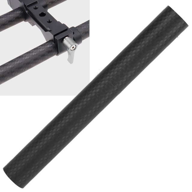 Carbon Fiber Tube Rod 19mm Rail System Follow Camera Cage Kit Lightweight Durable Convenient Black