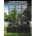 thumbnail image 2 of 3 PCS Raised Garden Bed Kit with Trellis - Lightweight Plastic Planter Box, Vertical Garden Privacy Screen - For Climbing Plants, Vegetables, Flowers - Balcony, Patio, Backyard, 2 of 7
