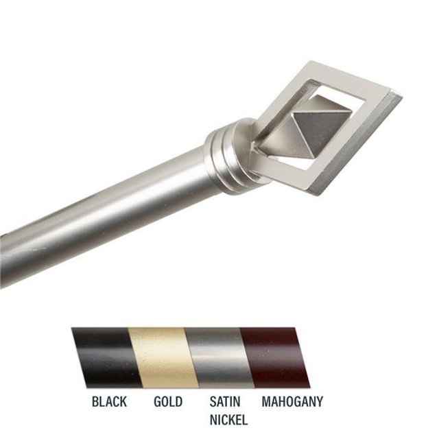 Central Design 100-69-485 Lance Tringle à Rideau de 1 Po, 48-84 Po - Nickel Satiné