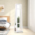 thumbnail image 4 of Costway 360° Swivel Jewelry Armoire with Full-Length Mirror Rear Shelves Makeup Mirror, 4 of 10