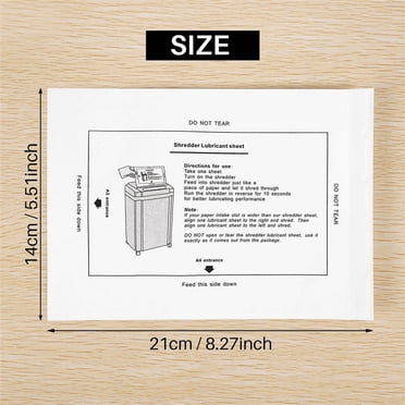 12PCS Paper Shredder Lubricant Sheets Shredder Lubricating Oil Portable Paper Type Lubricating Oil for