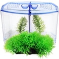 thumbnail image 1 of 1 Set of Plastic Fish Tank Plastic Desktop Aquarium Artificial Plants Kit, 1 of 8