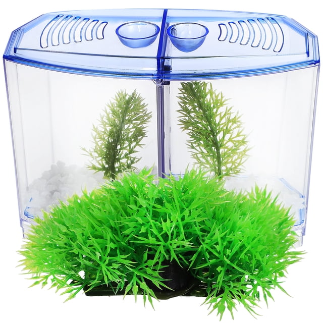 1 Set of Plastic Fish Tank Plastic Desktop Aquarium Artificial Plants Kit