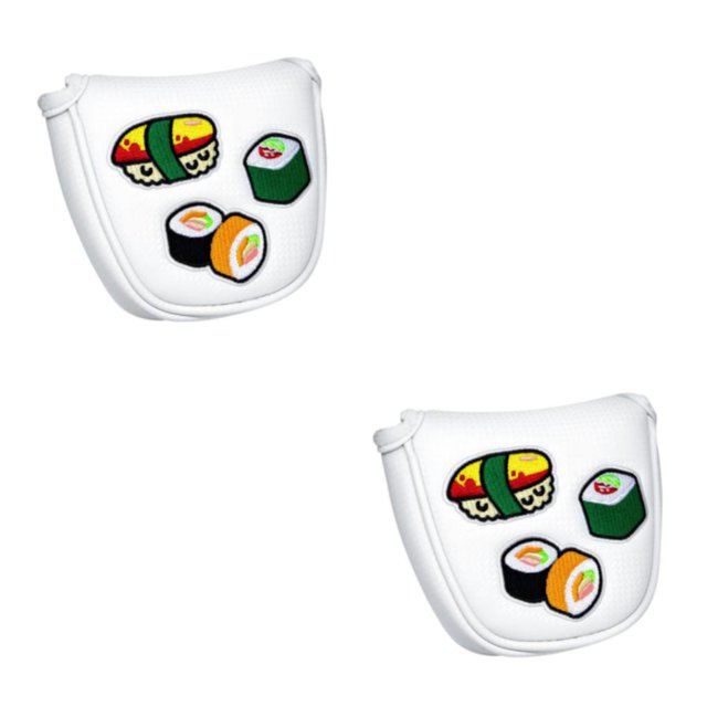 Baohd pour Golf Couvre-Chef de Maillon Putter pour Club de Golf Couvre-Chef Carré Tendance pour Femmes Hommes Housse de Putter sushi 2 Ensembles