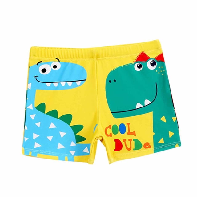 LSLJS Maillot de Bain Garçon Maillot de Bain pour Enfants Short de Bain Imprimé Short de Bain à Angle Plat avec Cordon de Serrage, Short de Bain Garçon