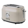 thumbnail image 1 of Haden Dorset 2 Slice Wide Slot Stainless Steel Toaster with Adjustable Browning Control & Non-Slip Feet, Putty & Chrome, 1 of 9