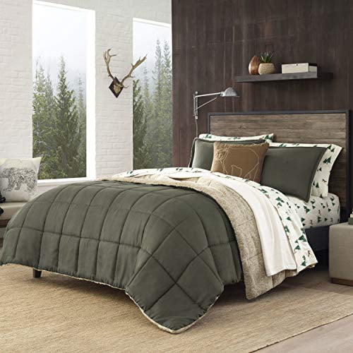 Eddie Bauer Sherwood Comforter Set, Twin, Green (USHSA51122302)