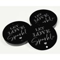 thumbnail image 3 of Inkdotpot Real Silver Foil Let Love Sparkle Wedding Tags Favor Hang Paper Tags 100 Pieces, 3 of 6