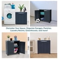 thumbnail image 4 of Sunnydaze Armoire de Rangement Polyvalente en Plastique avec Tablette Ajustable - Charbon - 25,5 Pouces, 4 of 7