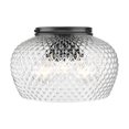 thumbnail image 1 of Adeline 3 Light Flush Mount in Matte Black with Clear Glass Shade, 1 of 1