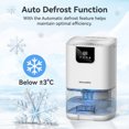 thumbnail image 2 of Smart Dehumidifier with Auto Defrost, 10-Colour Light & 1000ml Tank, 2 of 5