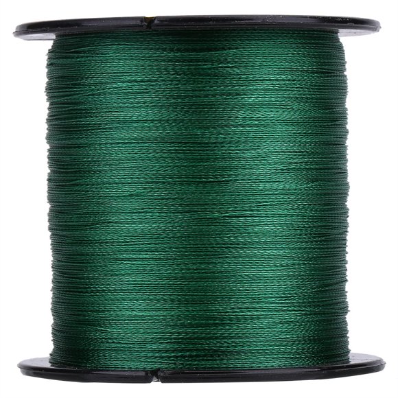 Qiilu 1 Pce 300 m Tressé PE 4 Brins Super Résistant Lignes de Pêche Corde à Poisson Multi-filament Vert, Ligne de Pêche, Ligne à Poisson Multifilament